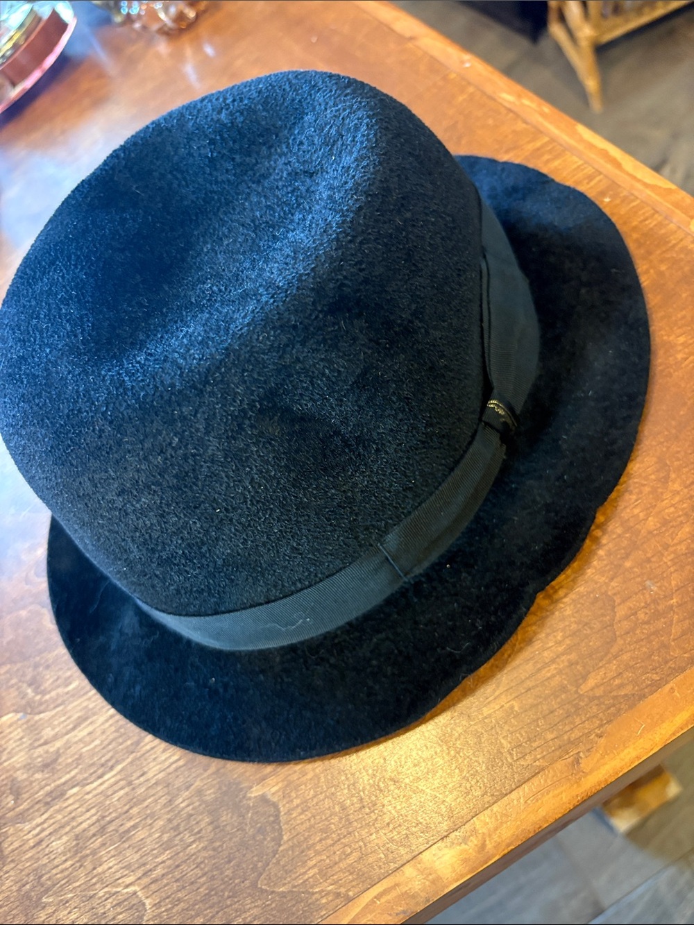 Classic Black Fur Felt Bowler Hat